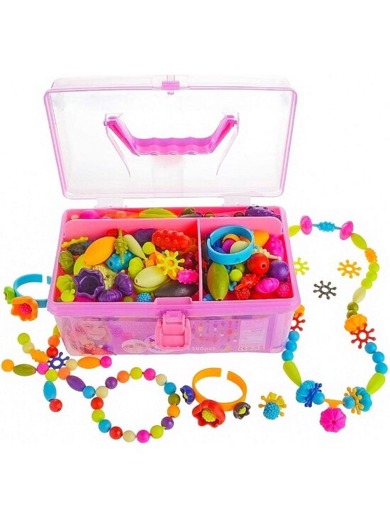 Other - Creative Jewelry Making Kit for Kids - 500pcs Arts & Crafts Beads Set, Ages 4-8